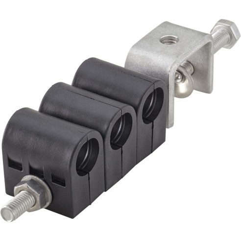Clip triple en acier inoxydable pour câble 1/2R, SLCC131-C03