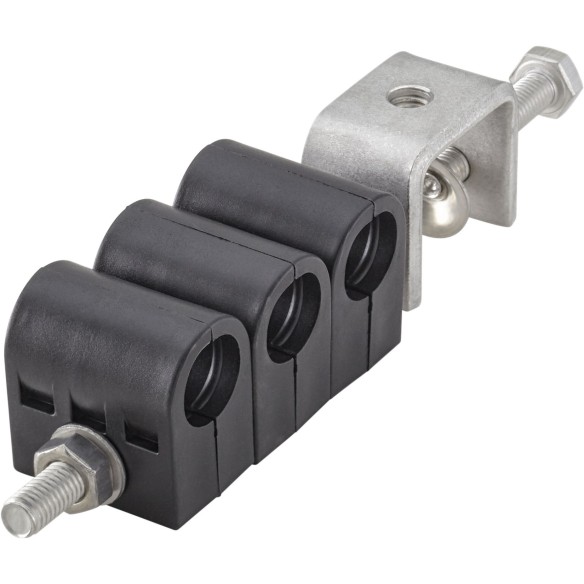 Clip triple en acier inoxydable pour câble 1/2R, SLCC131-C03