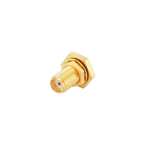 SMA female straight bulkhead connector for UT141, 32K601-272L5