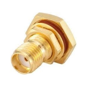 SMA female straight bulkhead connector for RG174, 32K607-302L5