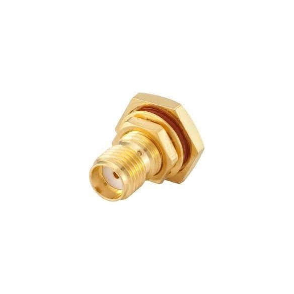 SMA female straight bulkhead connector for RG174, 32K607-302L5