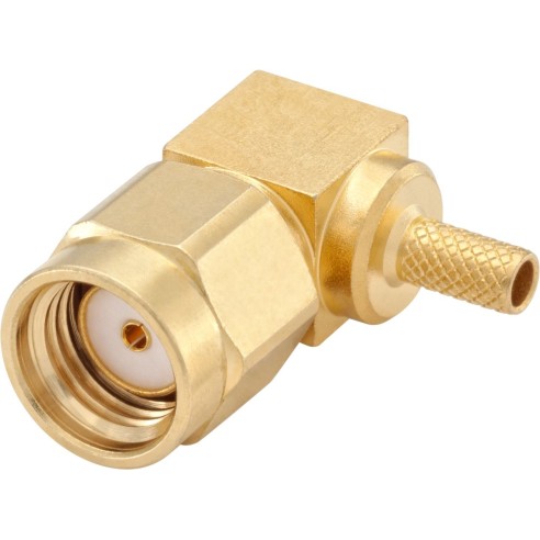 Conector SMA Polaridad Invertida, macho acodado para RG316, 32RS247-302L5