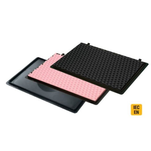 Boîte empilable conductrice noire. 5310.15