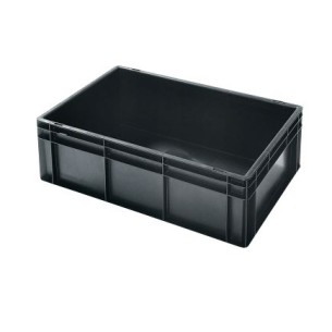 Black conductive stackable box. 5310.33