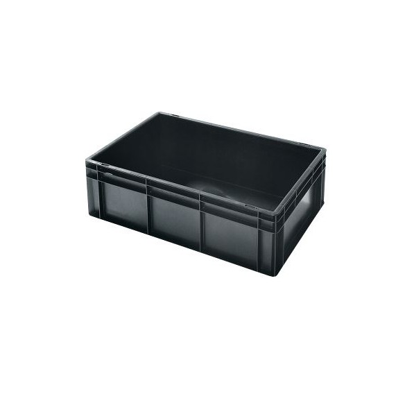 Black conductive stackable box. 5310.34