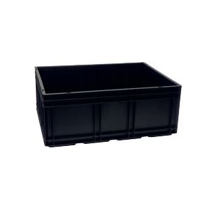 Black conductive stackable box. 5310.S.130