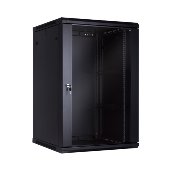 Etagère murale monocorps avec porte vitrée