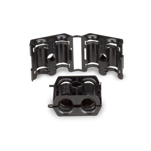 Abrazadera tipo Click-on para dos cables coaxiales de 9–12 mm, 912MCLICK