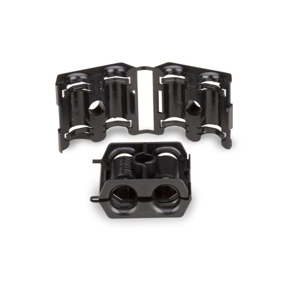 Abrazadera tipo Click-on para dos cables coaxiales de 9–12 mm, 912MCLICK