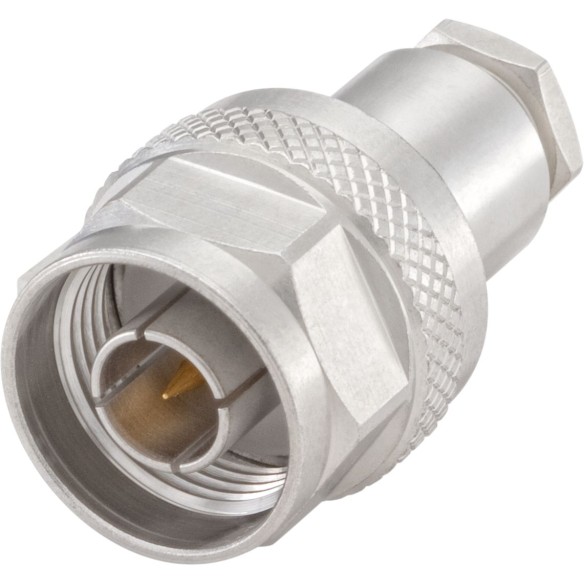 N connector (50Ohm) male straight RG58, RG223, RG400, RG142 solder-clamp, 53S114-006N5
