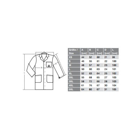 Blouse ESD standard. 26x0.AM160.x
