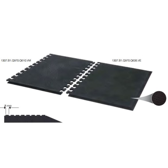 Finition finale tapis anti-fatigue ESD. 1307.B1.Q970.Q635.VE
