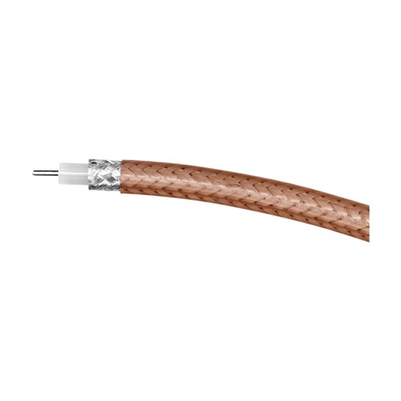 Câble coaxial RG142B/U -FEP 4,95mm 50Ohm Cuivre Plaqué Argent