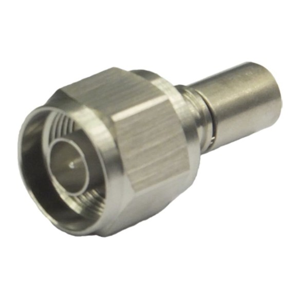 Conector N Macho recto para cable malla trenzada CNT-300, 300BPNM-C-CR