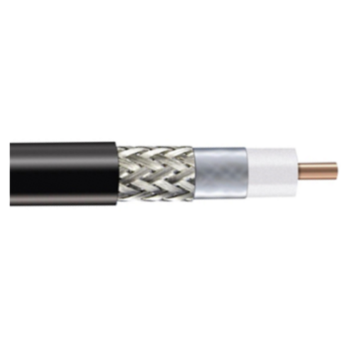 Cable Bajas Pérdidas 50Ohm Malla trenzada de cobre, cubierta PE negra - EP600
