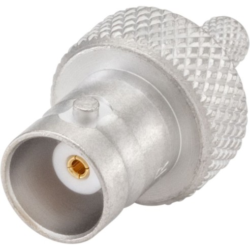Connecteur BNC 50 Ohm, femelle à sertir droit pour RG58, RG141, (ø4.9),.. Ref 51K107-106N5