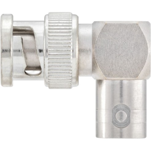 Adaptador BNC 50 OHm macho/hembra acodado 90º, ref. 51S201-K00N5
