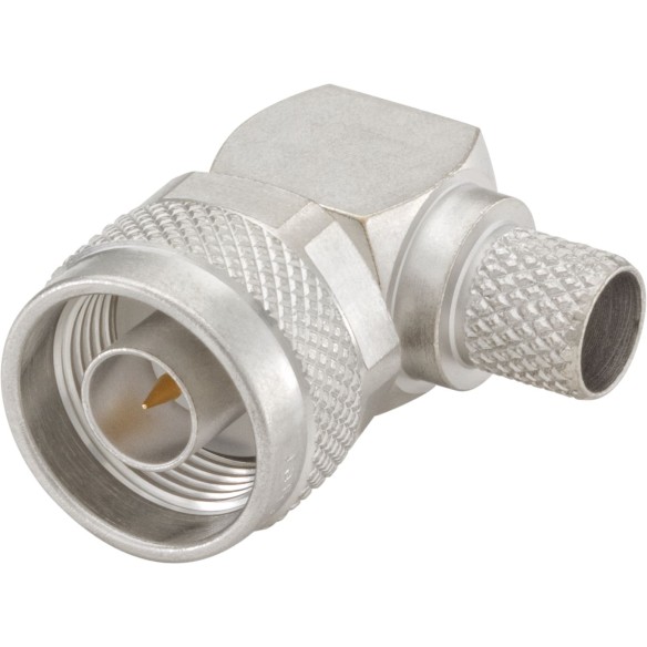 Connecteur N mâle pour câble RG214, 225, 393 (ø10,9-50 Ohm), coudé 53S205-317N5