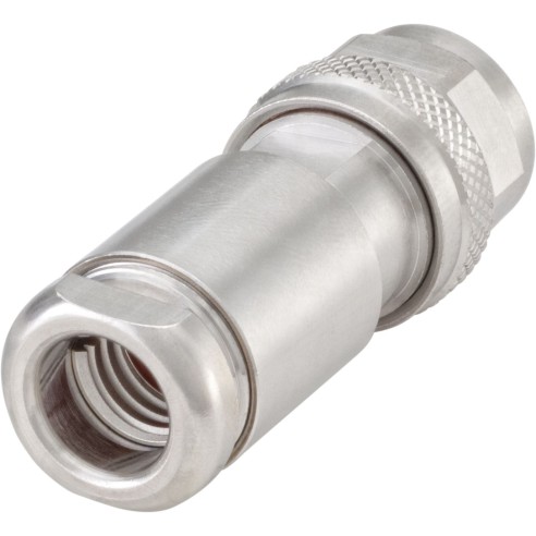 Conector N macho para cable RG8/LMR400/RTK400. Springfinger - Clamp, 53S10A-0N9N1Q-E