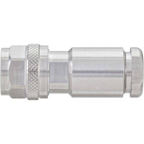 Conector N macho para cable RG8/LMR400/RTK400. Springfinger - Clamp, 53S10A-0N9N1Q-E