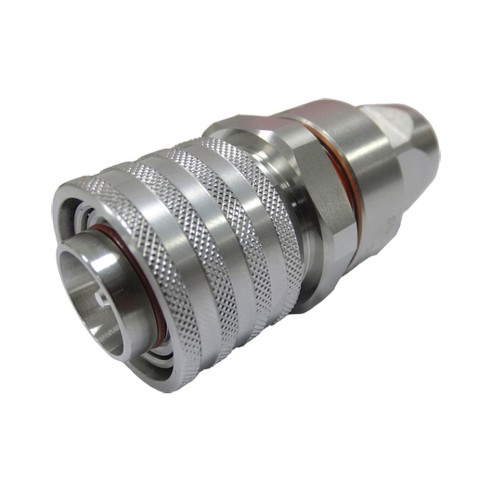 Conector 4.3-10 PUSH/PULL macho recto para cable 1/2S FSJ4-50B, Ref. F4HMP-D