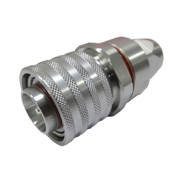 Conector 4.3-10 PUSH/PULL macho recto para cable 1/2S FSJ4-50B, Ref. F4HMP-D