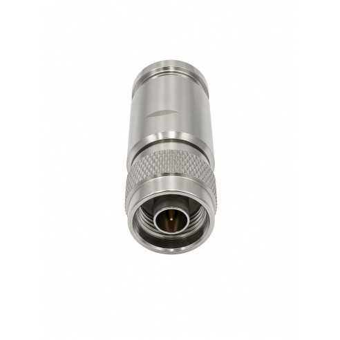 Conector N macho recto para cable CNT/LMR/EP-600 tipo clamp, CONNM-R-600-CL