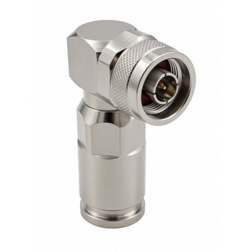 N-type angled connector, hose clamp CNT/LMR/EP-600, CONNM-90