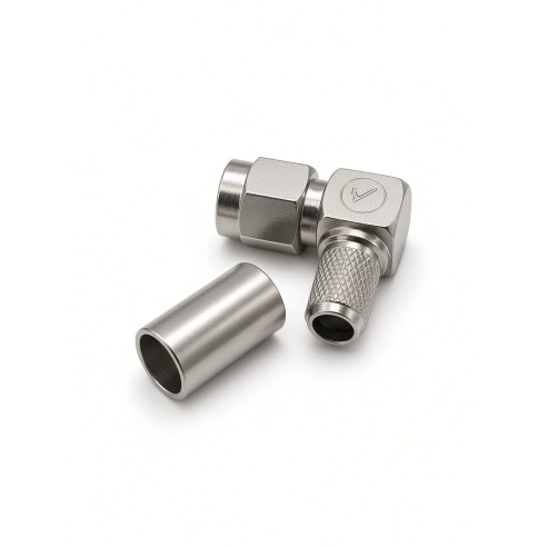 SMA right angle plug connector CNT/LMR/EP-240 crimp, CONSMAM-90-240