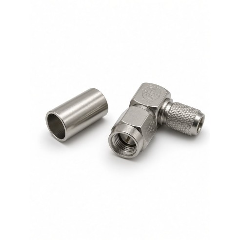Conector SMA macho acodado para cable CNT/LMR/EP-240, CONSMAM-90-240