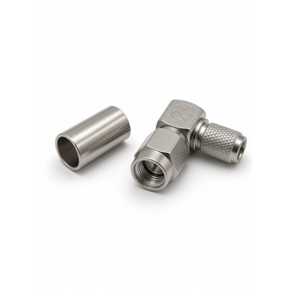 SMA right angle plug connector CNT/LMR/EP-240 crimp, CONSMAM-90-240