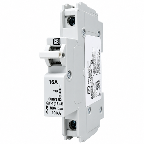 Disjoncteur miniature 16 A, 80 Vcc pour courant continu - CBI Electric QY-1(13)-D-U2-16A-B0