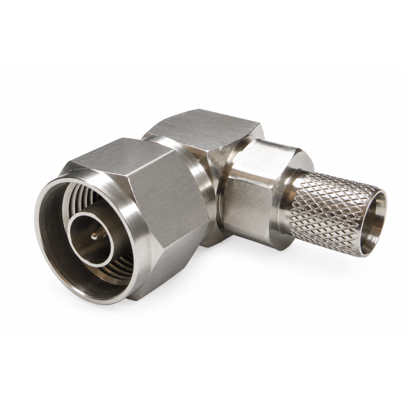 Angled N Male connector for CNT-400 cable, 400BPNR-C-CR | Epirsa