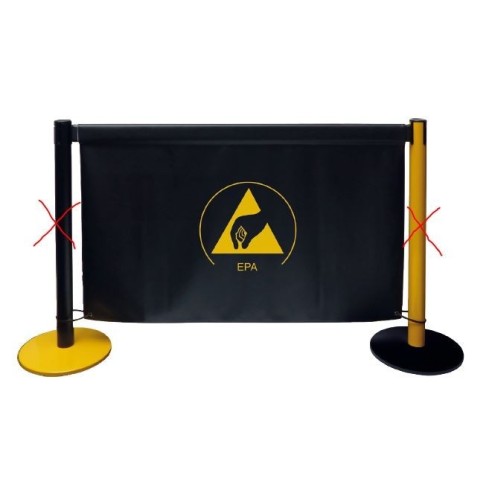 Barrière de signalisation de zone EPA.