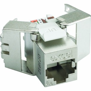 Excel CAT6a female RJ45 socket, 100-181