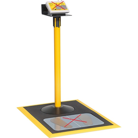 Station d'essai pour PGT120 : Moquette, poteau et plateforme.