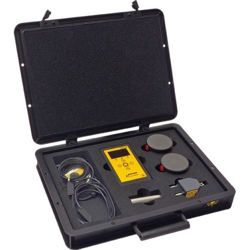 ESD measurement kit: SRM200, 2 surface probes, 1 hand probe and 1 mini-probes.