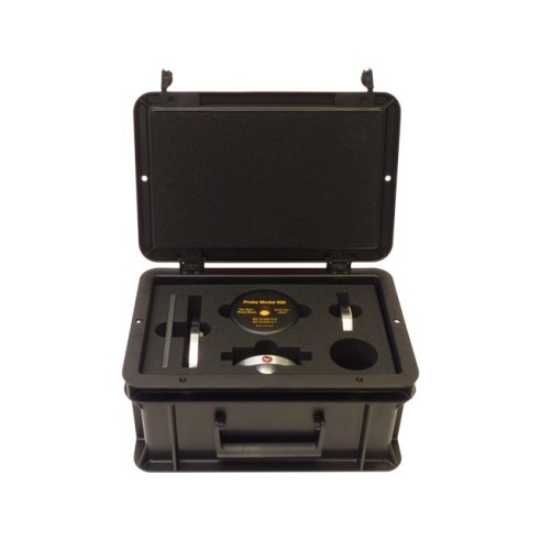 Set of probes for measuring the surface resistance of materials.