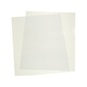 Porte-documents DINA4, ouvert sur deux côtés. sans perçage. Conteneur 100 unités, épaisseur 0,25 mm.